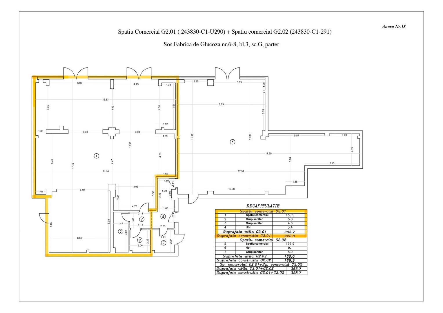 Spatiu de inchiriat | 228.8 mp | Fabrica de Glucoza