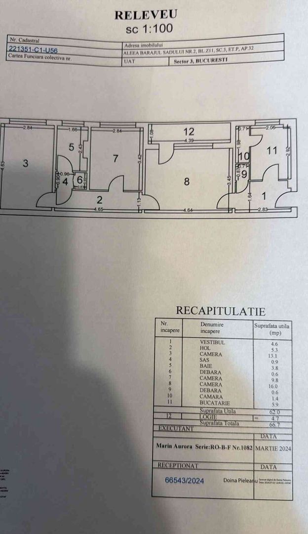 Apartament 3 camere, zona Titan